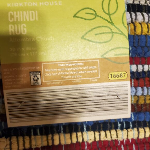 Chindi Multicolored Rug - Measures 30" x 46" - Picture 4 of 5